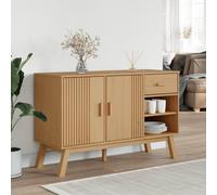 Berkfield Home Sideboard OLDEN Brown 114x43x73.5 cm Solid Wood Pine in Tan Berkfield Home Tan 114x43x73.5 cm
