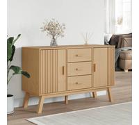 Berkfield Home Sideboard OLDEN Brown 114x43x73.5cm Solid Wood Pine in Light Brown | Size: 114x43x73.5 cm Berkfield Home Light Brown 114x43x73.5 cm