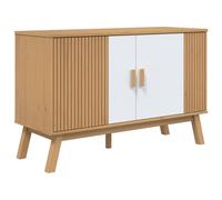 Berkfield Home Sideboard OLDEN White & Brown 114x43x73.5 cm Solid Wood Pine in Natural Berkfield Home Natural 114x43x73.5 cm