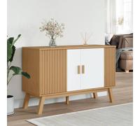 Berkfield Home Sideboard OLDEN White & Brown 114x43x73.5 cm Solid Wood Pine in Natural Berkfield Home Natural 114x43x73.5 cm