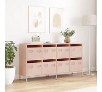 Berkfield Home Sideboard Pink 135x39x73.5 cm Cold-rolled Steel Berkfield Home Pink 135x39x73.5 cm