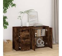 Berkfield Home Sideboard Smoked Oak 100x33x59.5 cm Engineered Wood in Brown Berkfield Home Brown 100x33x59.5 cm