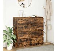 Berkfield Home Sideboard Smoked Oak 100x35x99 cm Engineered Wood in Brown | Size: 100 x 35 x 99 cm Berkfield Home Brown 100 x 35 x 99 cm