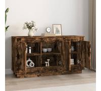 Berkfield Home Sideboard Smoked Oak 102x35x55 cm Engineered Wood in Brown | Size: 102 x 35 x 55 cm Berkfield Home Brown 102 x 35 x 55 cm