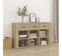 Berkfield Home Sideboard Sonoma Oak 100x30x59.5 cm Engineered Wood in Brown Berkfield Home Brown 100x30x59.5 cm