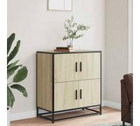 Berkfield Home Sideboard Sonoma Oak 68x35x76 cm Engineered Wood in Light Tan | Size: 68 x 35 x 76 cm Berkfield Home Light Tan 68 x 35 x 76 cm
