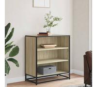 Berkfield Home Sideboard Sonoma Oak 68x35x76 cm Engineered Wood & Metal in Light Brown | Size: 68 x 35 x 76 cm Berkfield Home Light Brown 68 x 35 x 76 cm