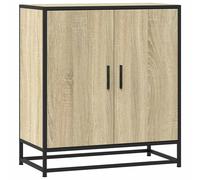 Berkfield Home Sideboard Sonoma Oak 68x35x76 cm Engineered Wood & Metal in Light Tan | Size: 68 x 35 x 76 cm Berkfield Home Light Tan 68 x 35 x 76 cm