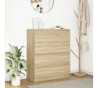 Berkfield Home Sideboard Sonoma Oak 80x35x99 cm Engineered Wood in Brown | Size: 80 x 35 x 99 cm Berkfield Home Brown 80 x 35 x 99 cm