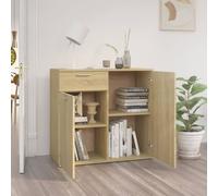 Berkfield Home Sideboard Sonoma Oak 80x36x75 cm Engineered Wood in Light Tan | Size: 80 x 36 x 75 cm Berkfield Home Light Tan 80 x 36 x 75 cm
