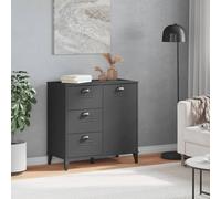 Berkfield Home Sideboard VIKEN Anthracite Grey 80x40x80 cm Engineered Wood in Dark Grey | Size: 80 x 40 x 80 cm Berkfield Home Dark Grey 80 x 40 x 80 cm