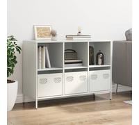 Berkfield Home Sideboard White 101.5x39x73.5 cm Cold-rolled Steel Berkfield Home White 101.5x39x73.5 cm