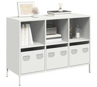 Berkfield Home Sideboard White 101.5x39x73.5 cm Cold-rolled Steel Berkfield Home White 101.5x39x73.5 cm