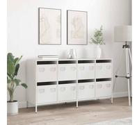 Berkfield Home Sideboard White 135x39x73.5 cm Cold-rolled Steel Berkfield Home White 135x39x73.5 cm