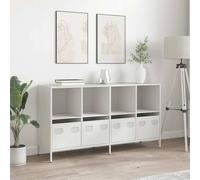 Berkfield Home Sideboard White 135x39x73.5 cm Cold-rolled Steel Berkfield Home White 135x39x73.5 cm