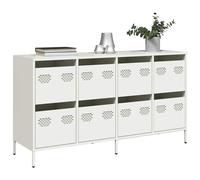 Berkfield Home Sideboard White 135x39x73.5 cm Cold-rolled Steel Berkfield Home White 135x39x73.5 cm