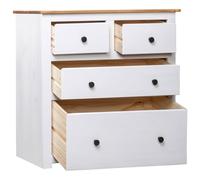 Berkfield Home Sideboard White 80x40x83 cm Pinewood Panama Range | Size: 80 x 40 x 83 cm Berkfield Home White 80 x 40 x 83 cm