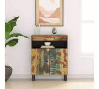 Berkfield Home Sideboard with 2 Doors 60x33x75 cm Solid Wood Reclaimed | Size: 60 x 33 x 75 cm Berkfield Home Multicolor 60 x 33 x 75 cm