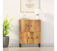 Berkfield Home Sideboard with 4 Doors 60x33x75 cm Solid Wood Mango in Brown | Size: 60 x 33 x 75 cm Berkfield Home Brown 60 x 33 x 75 cm