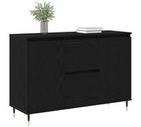Berkfield Home Sideboard with Doors & Drawers Black Oak 101, 5x35x70 cm | Size: 5 x 35 x 70 cm Berkfield Home Black 5 x 35 x 70 cm