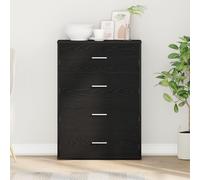 Berkfield Home Sideboard with Drawer Black oak 60 x 31 x 84 cm Particle board Berkfield Home Black 60 x 31 x 84 cm