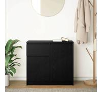 Berkfield Home Sideboard with Drawer Black Oak 71x35x65 cm Engineered Wood | Size: 71 x 35 x 65 cm Berkfield Home Black 71 x 35 x 65 cm