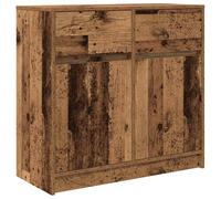 Berkfield Home Sideboard with Drawer Old Wood 80x34x76 cm Engineered Wood in Brown | Size: 80 x 34 x 76 cm Berkfield Home Brown 80 x 34 x 76 cm