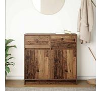 Berkfield Home Sideboard with Drawer Old Wood 80x34x76 cm Engineered Wood in Brown | Size: 80 x 34 x 76 cm Berkfield Home Brown 80 x 34 x 76 cm