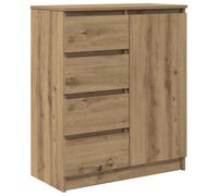 Berkfield Home Sideboard with Drawers Artisan Oak 71x35x84 cm Engineered Wood in Brown | Size: 71 x 35 x 84 cm Berkfield Home Brown 71 x 35 x 84 cm