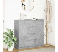 Berkfield Home Sideboard with Drawers Concrete Grey 100.5x35x98.5 cm Engineered Wood Berkfield Home Grey 100.5x35x98.5 cm