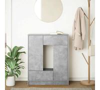 Berkfield Home Sideboard with Drawers & Doors Concrete Grey 73x31x90 cm | Size: 73 x 31 x 90 cm Berkfield Home Grey 73 x 31 x 90 cm