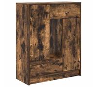 Berkfield Home Sideboard with Drawers & Doors Smoked Oak 73x31x90 cm in Brown | Size: 73 x 31 x 90 cm Berkfield Home Brown 73 x 31 x 90 cm