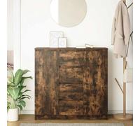 Berkfield Home Sideboard with Drawers Smoked Oak 100.5x35x98.5 cm Engineered Wood in Brown Berkfield Home Brown 100.5x35x98.5 cm
