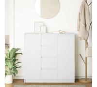 Berkfield Home Sideboard with Drawers White 100.5x35x98.5 cm Engineered Wood Berkfield Home White 100.5x35x98.5 cm