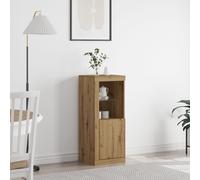 Berkfield Home Sideboard with LED Lights Artisan Oak 41x37x100 cm in Brown | Size: 41 x 37 x 100 cm Berkfield Home Brown 41 x 37 x 100 cm