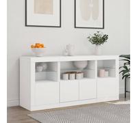 Berkfield Home Sideboard with LED Lights White 142.5x37x67 cm Berkfield Home White 142.5x37x67 cm