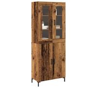 Berkfield Home Sideboard with Wall Cabinet Old Wood Engineered Wood in Brown Berkfield Home Brown