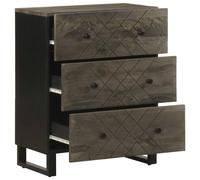 Berkfield Home Sideboards 2 pcs Black 60x33x75 cm Solid Wood Mango | Size: 60 x 33 x 75 cm Berkfield Home Black 60 x 33 x 75 cm