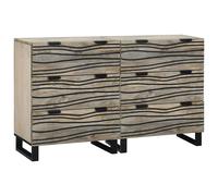 Berkfield Home Sideboards 2 pcs White 60 x 33, 5 x 75 cm Solid rough mango wood Berkfield Home White 5 x 75 cm