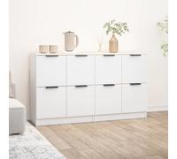 Berkfield Home Sideboards 2 pcs White 60x30x70 cm Engineered Wood | Size: 60 x 30 x 70 cm Berkfield Home White 60 x 30 x 70 cm