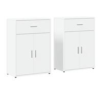 Berkfield Home Sideboards 2 pcs White 60x30x84 cm Engineered Wood | Size: 60 x 30 x 84 cm Berkfield Home White 60 x 30 x 84 cm
