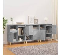 Berkfield Home Sideboards 3 pcs Concrete Grey 60x35x70 cm Engineered Wood | Size: 60 x 35 x 70 cm Berkfield Home Grey 60 x 35 x 70 cm