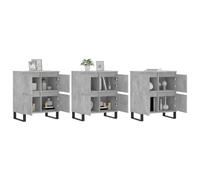 Berkfield Home Sideboards 3 pcs Concrete Grey Engineered Wood Berkfield Home Grey