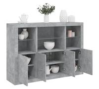Berkfield Home Sideboards with LED Lights 3 pcs Concrete Grey Engineered Wood Berkfield Home Grey