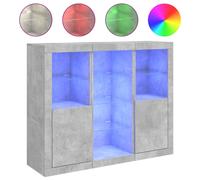 Berkfield Home Sideboards with LED Lights 3 pcs Concrete Grey Engineered Wood Berkfield Home Grey