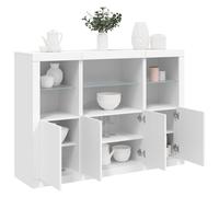 Berkfield Home Sideboards with LED Lights 3 pcs White Engineered Wood Berkfield Home White