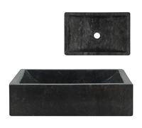 Berkfield Home Sink 45x30x12 cm Marble High Gloss Black | Size: 45 x 30 x 12 cm Berkfield Home Black 45 x 30 x 12 cm