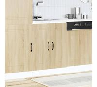 Berkfield Home Sink Base Cabinet Kalmar Sonoma Oak 60x46x81.5 cm Engineered Wood in Tan Berkfield Home Tan 60x46x81.5 cm