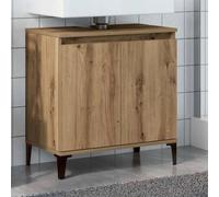 Berkfield Home Sink Cabinet Artisan Oak 58x33x60 cm Engineered Wood in Brown | Size: 58 x 33 x 60 cm Berkfield Home Brown 58 x 33 x 60 cm