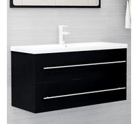 Berkfield Home Sink Cabinet Black 100x38.5x48 cm Engineered Wood Berkfield Home Black 100x38.5x48 cm